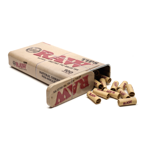 Raw Unrefined Pre-Rolled Tips Tin 100ct