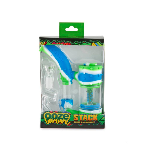 Ooze Stack Pipe Silicone Bubbler – Modular Glass & Silicone Water Pipe