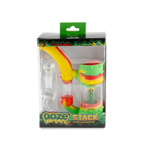 Ooze Stack Pipe Silicone Bubbler – Modular Glass & Silicone Water Pipe