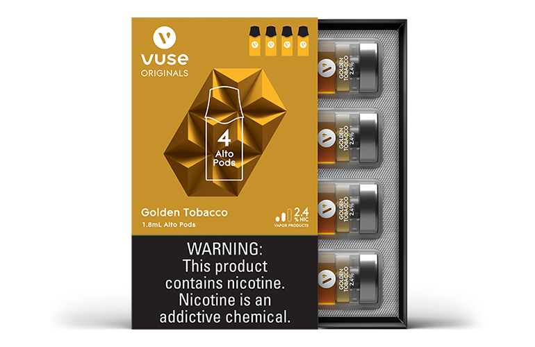 Vuse Alto Pods 5% 4 Pack - Golden Tobacco