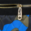 Cookies V3 Quilted Nylon Backpack blue camo displaying gold cookies zippers