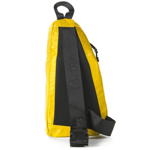 Cookies Smell Proof Traveler Sling Bag yellow back of bag
