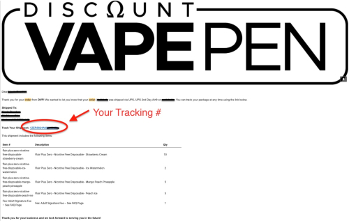 order tracking email