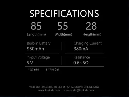 lookah enail q7 mini specs