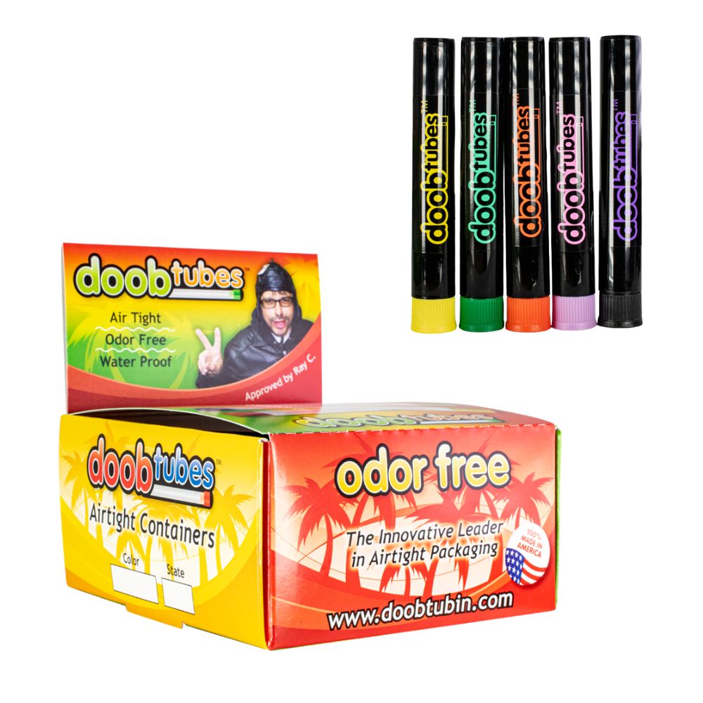 Doob Tube Bulk 25ct - Small Black w/ Color Logo