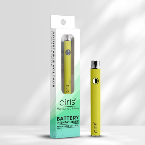 Airis 350mAh Button VV 510 Battery USB-C yellow