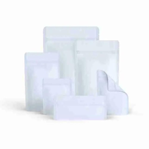 solid white mylar bags