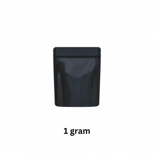 smell proof mylar bags solid black 1 gram