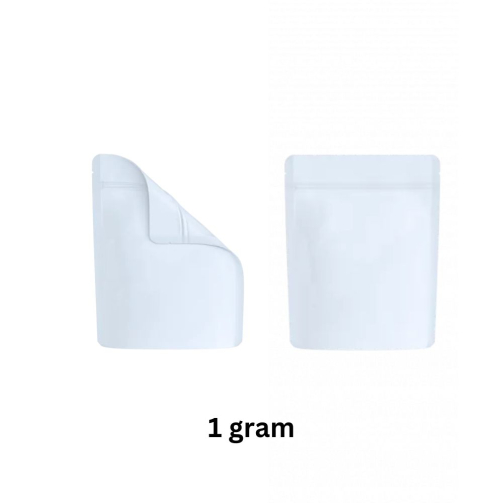 solid white mylar bags 1 gram