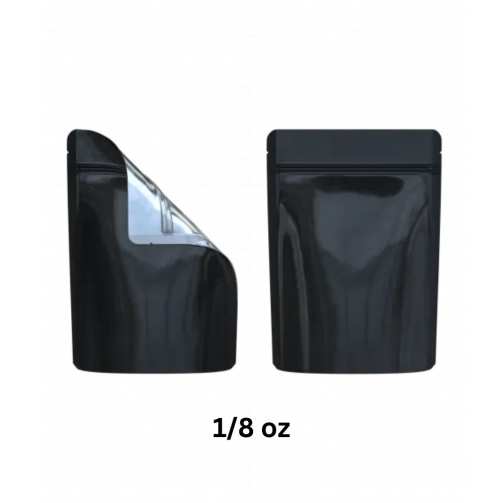 BLACK/ CLEAR MYLAR BAGS 1/8 OZ