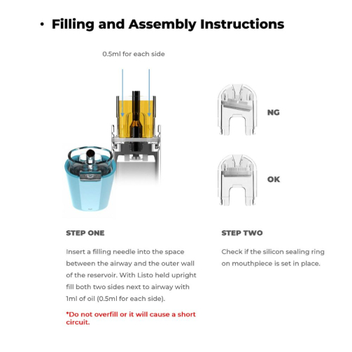 CCELL Listo Oil Disposable Vape (Empty) 1ml