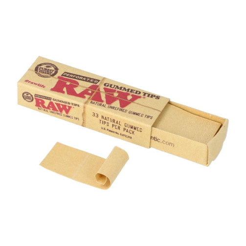 RAW Perforated Gummed Tips 33ct
