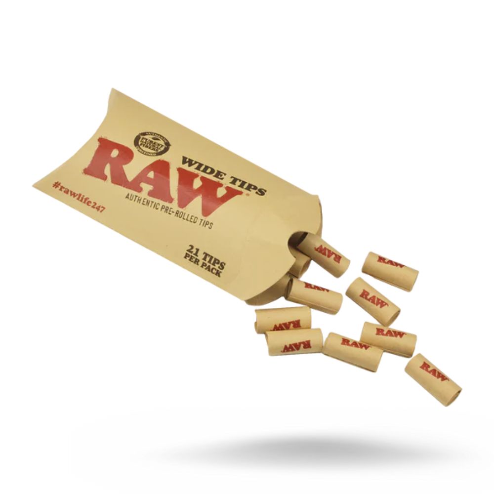raw wide pre rolled tips 21ct