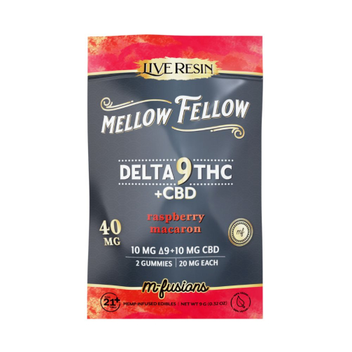 Mellow Fellow Live Resin M-Fusions 2pc D9 Edibles - 40mg