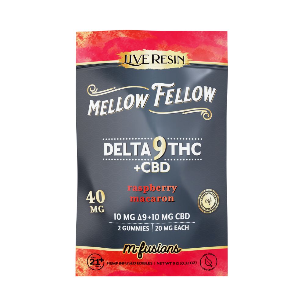 Mellow Fellow Live Resin M-Fusions 2pc D9 Edibles - 40mg
