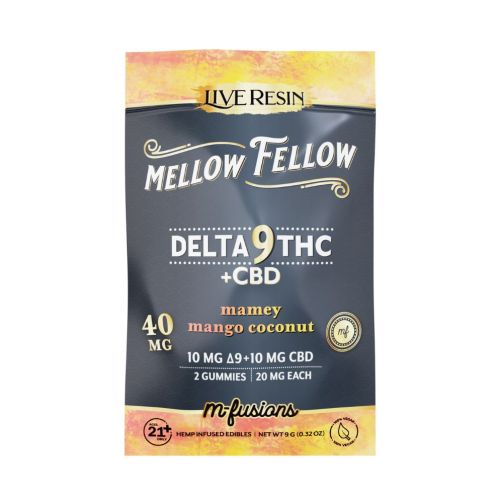 Mellow Fellow Live Resin M-Fusions 2pc D9 Edibles - 40mg