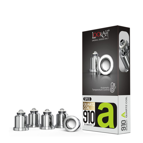 Lookah 910 quartz coils 5 pack box packaging – replacement quartz coils for Lookah e-nectar collectors and dab rigs, pure flavor from wax concentrates