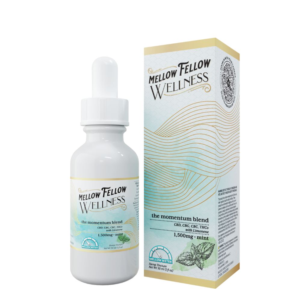 Mellow Fellow Wellness Tincture Momentum Blend Mint - 1500mg