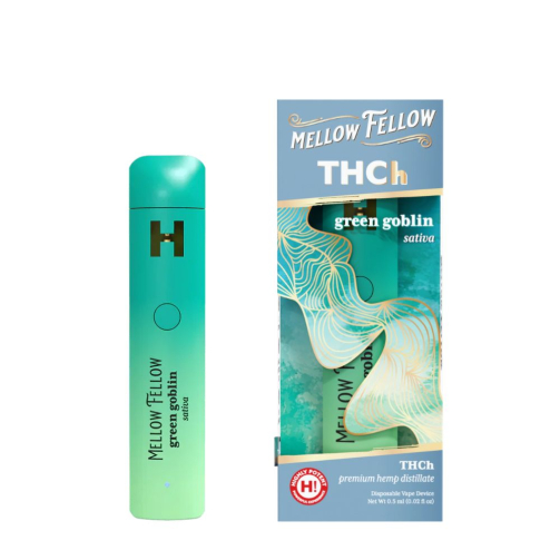 Mellow Fellow Premium THC-H Disposable - 0.5 Grams GREEN GOBLIN