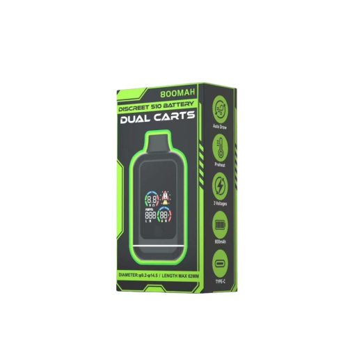Discreet Dual 510 Cart Vape - LED Screen
