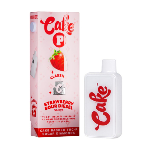 Cake Badder THC-P Sugar Diamonds Disposable - 7 Grams strawberry sour diesel