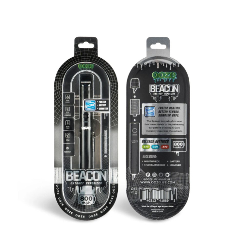 Ooze Beacon Extract Vaporizer – 800mAh C‑Core Onyx Atomizer
