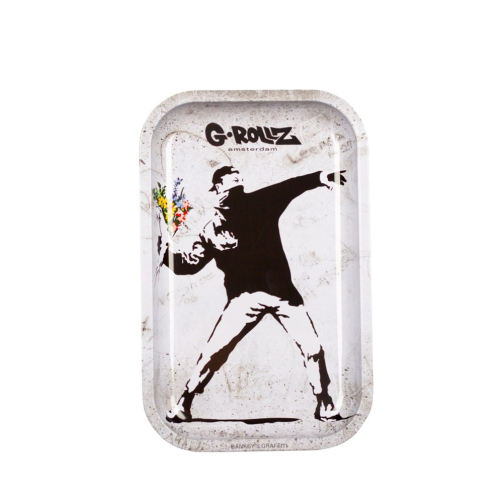 G-Rollz x Banksy Flower Thrower Rolling Tray 17.5x27.5cm
