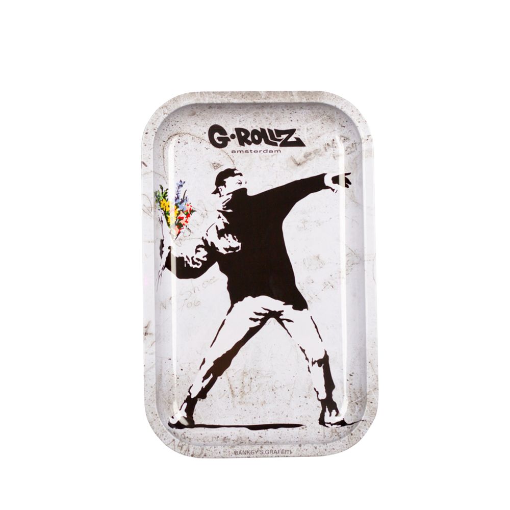 G-Rollz x Banksy Flower Thrower Rolling Tray 17.5x27.5cm