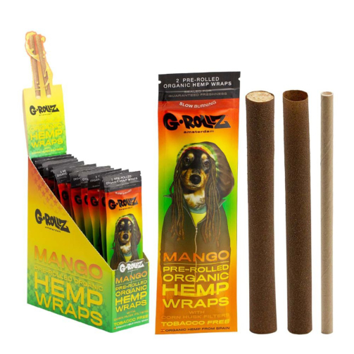 G-Rollz Mango Pre-Rolled Hemp Wraps 2pc + Filters