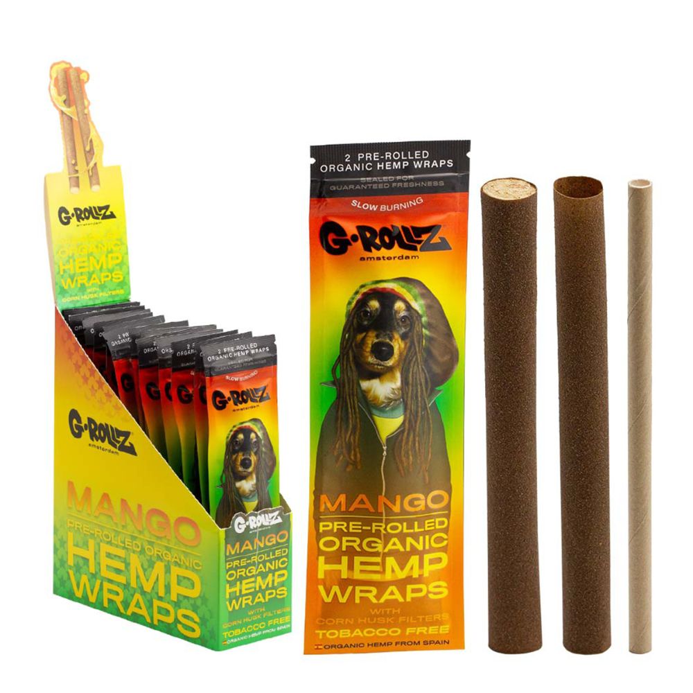 G-Rollz Mango Pre-Rolled Hemp Wraps 2pc + Filters