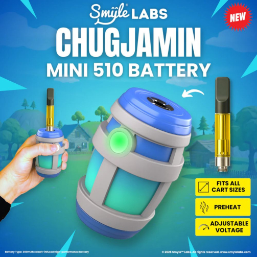 Chugjamin Cart Battery by Smyle Labs – Mini 510 Pen with Fast USB-C & Preheat