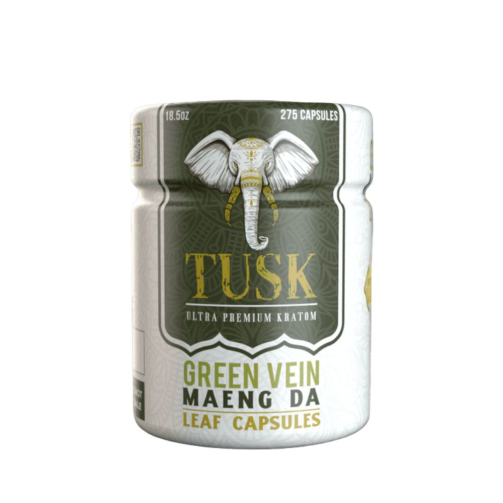 Tusk Green Maeng Da Kratom Capsules – Pure Potency (30ct · 120ct · 275ct)
