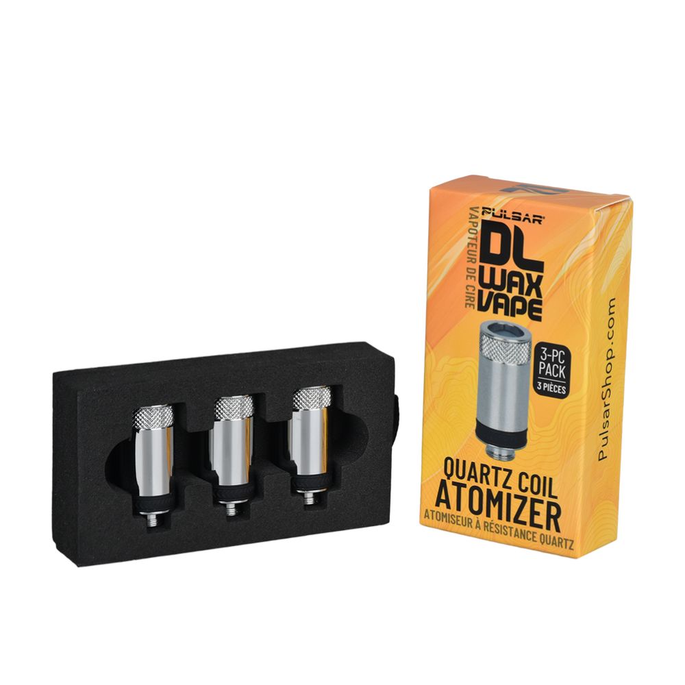 Pulsar DL Wax Vape Bar Replacement Quartz Coils – 3-Pack Quick-Heat Atomizers