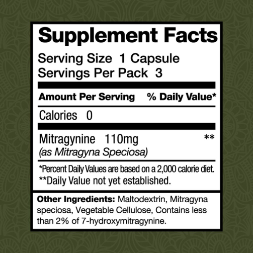 Tusk Gold Kratom Capsules 330mg MIT – Ultra Strong 3ct