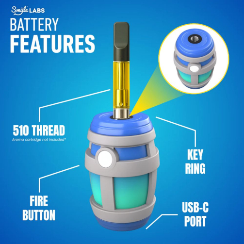 Chugjamin Cart Battery by Smyle Labs – Mini 510 Pen with Fast USB-C & Preheat