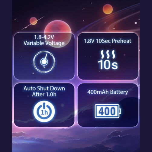 Yocan Kodo Star 510 Battery – Galaxy OLED Screen