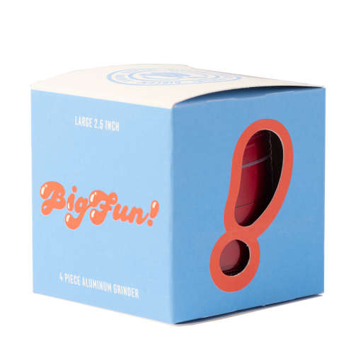 BIGFUN! Large Herb Grinder 2.5" – 4-Part Aluminum, 6 Colors