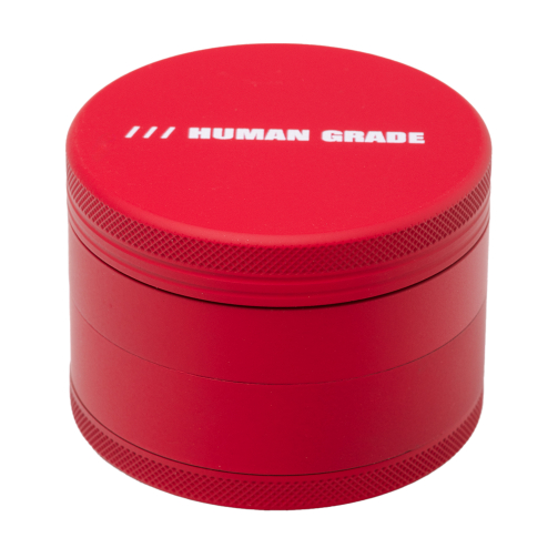 Human Grade 4R Grinder 2.5" – 4-Part Aluminum with Rubber Grips, 8 Colors