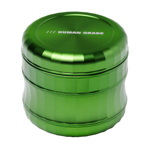 Human Grade 6M Grinder 2.5" – 4-Part Aluminum with Magnetic Lid, 6 Colors
