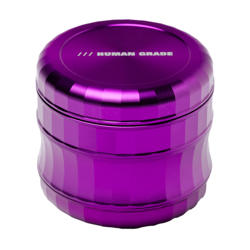 Human Grade 6M Grinder 2.5" – 4-Part Aluminum with Magnetic Lid, 6 Colors