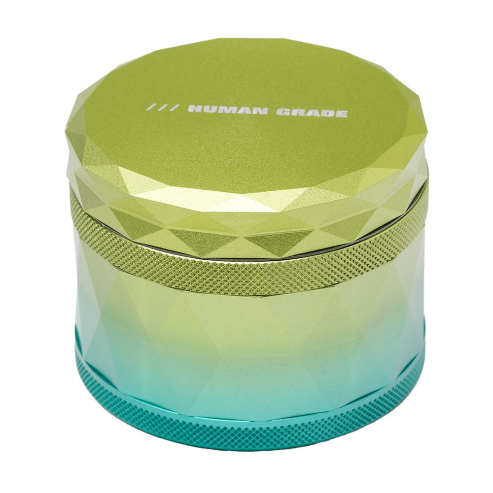 Human Grade 7F Grinder 2.5" – 4-Part Aluminum with Fine Teeth, 8 Colors