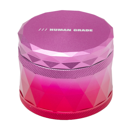 Human Grade 7F Grinder 2.5" – 4-Part Aluminum with Fine Teeth, 8 Colors