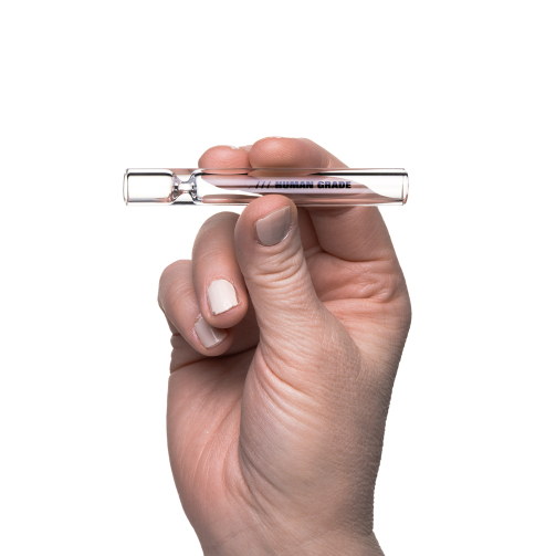 Human Grade Glass One Hitter 3 – Borosilicate Dugout Bat