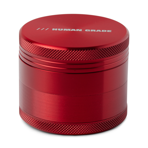 Human Grade Grinder 1A 2" – Compact 4-Part Aluminum Storage with Pollen Screen