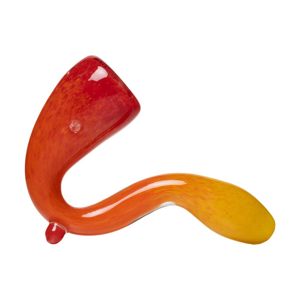 Human Grade Sherlock Pipe Model A – 4.6" Borosilicate Glass with Built-in Stand