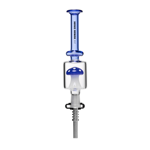 Human Grade Shroom Nectar Collector – 9.5" Mushroom Shower Perc Dab Straw with 14mm Titanium Tip