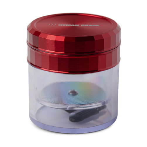 Human Grade Storage Grinder 1A 2.5" – 4-Part Aluminum with Pollen Screen, 6 Colors