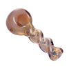 Human Grade Twist Spoon Pipe Model A – Twisted Borosilicate Glass Hand Pipe 4"