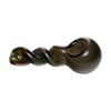 Human Grade Twist Spoon Pipe Model A – Twisted Borosilicate Glass Hand Pipe 4"