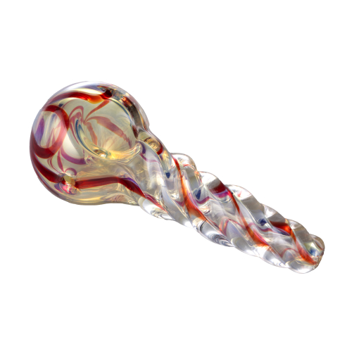 Human Grade Twist Spoon Pipe Model B – Twisted Borosilicate Glass Hand Pipe 4"